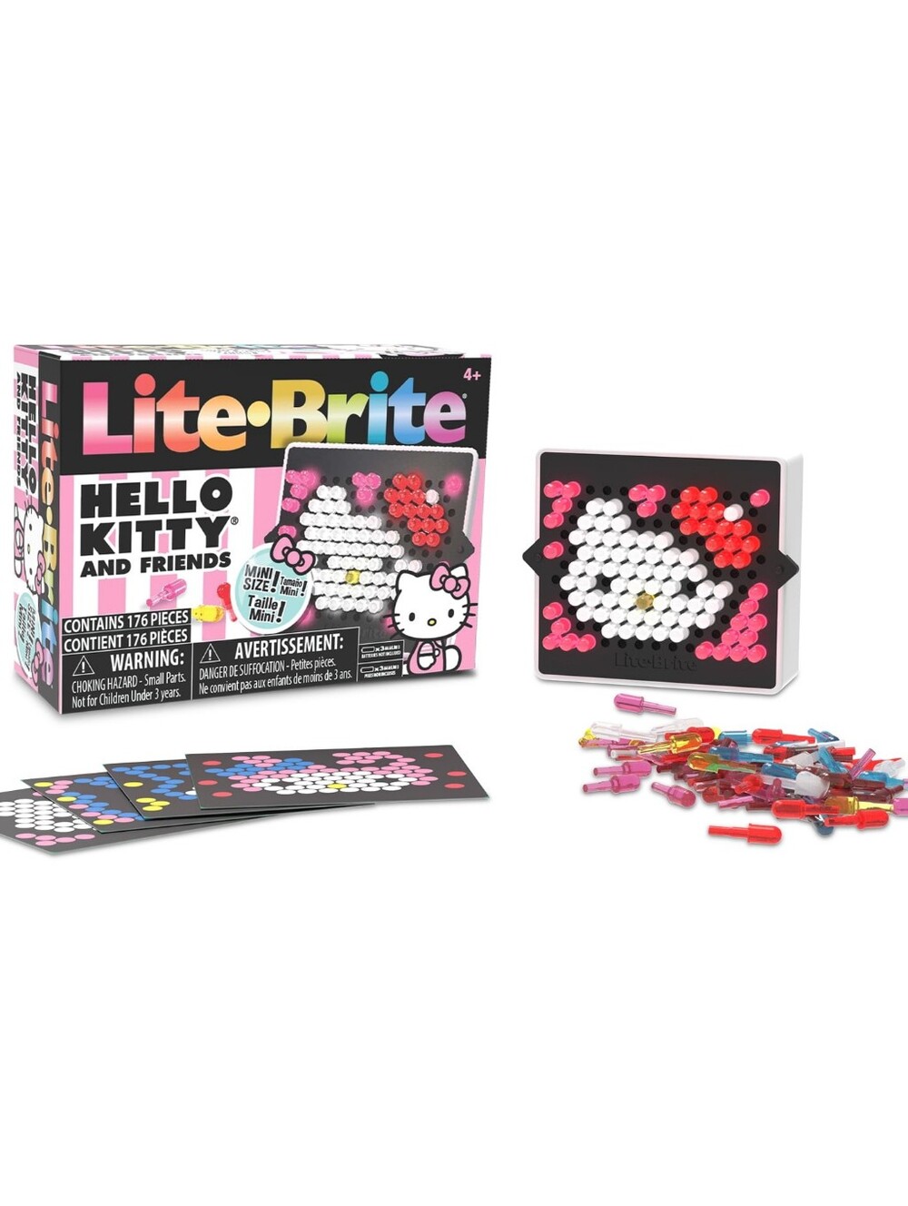 NIB Lite Brite Hello Kitty And Friends 176pc Mini Size Peg Sanrio Art Travel Toy